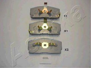 Комплект тормозных колодок, дисковый тормоз ASHIKA 50-06-606