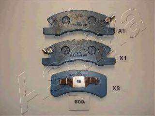 Комплект тормозных колодок, дисковый тормоз ASHIKA 50-06-609