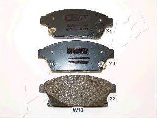 Комплект тормозных колодок, дисковый тормоз ASHIKA 50-0W-W13