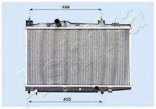 Радиатор, охлаждение двигателя ASHIKA RDA153009