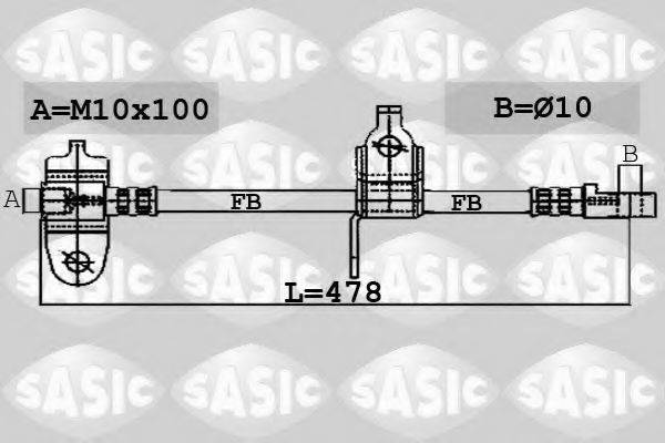 SASIC 6606032 Тормозной шланг