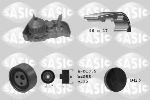 Водяной насос + комплект зубчатого ремня SASIC 3904023