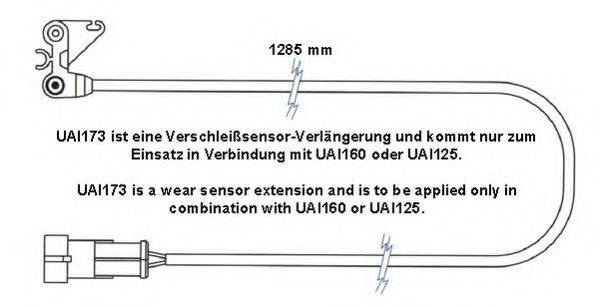 Сигнализатор, износ тормозных колодок BERAL UAI173