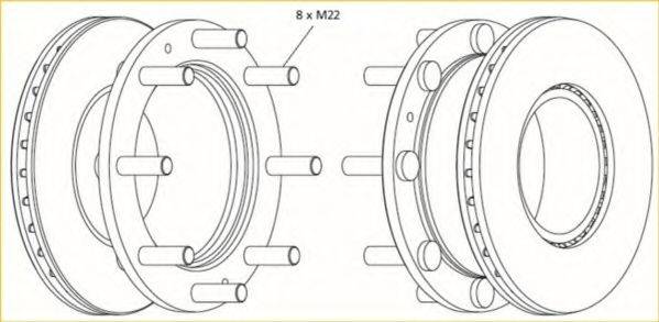 BERAL BCR308A Тормозной диск