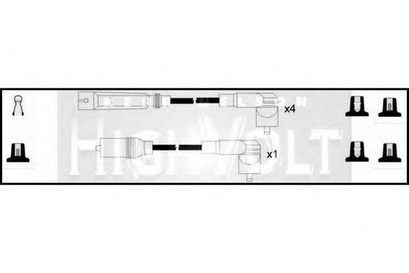 Комплект проводов зажигания STANDARD OEF677