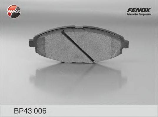Комплект тормозных колодок, дисковый тормоз FENOX BP43006