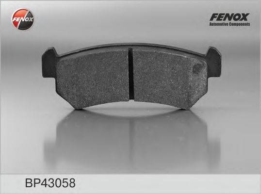 Комплект тормозных колодок, дисковый тормоз FENOX BP43058