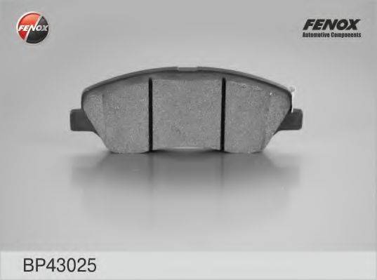 Комплект тормозных колодок, дисковый тормоз FENOX BP43025