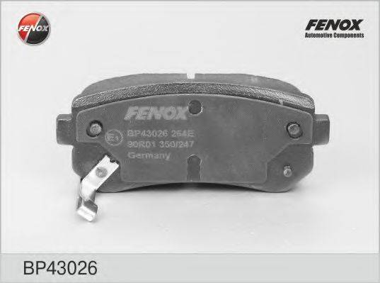 Комплект тормозных колодок, дисковый тормоз FENOX BP43026