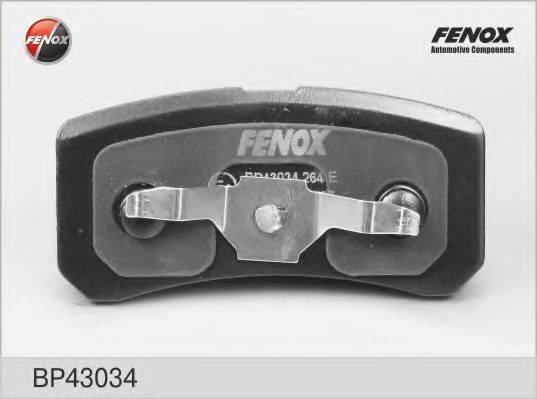 Комплект тормозных колодок, дисковый тормоз FENOX BP43034