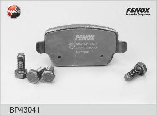 Комплект тормозных колодок, дисковый тормоз FENOX BP43041