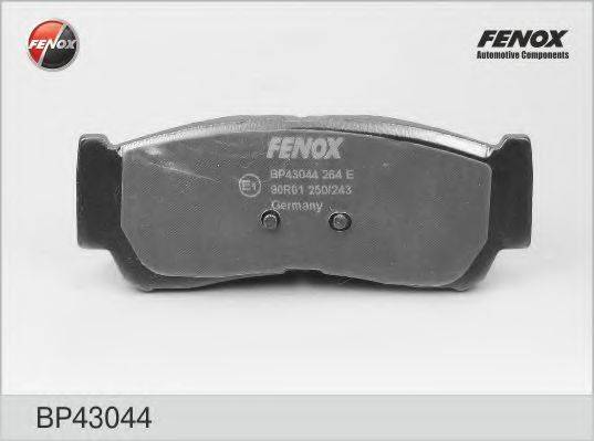 Комплект тормозных колодок, дисковый тормоз FENOX BP43044