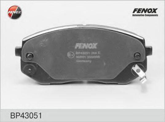 Комплект тормозных колодок, дисковый тормоз FENOX BP43051
