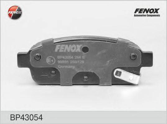 Комплект тормозных колодок, дисковый тормоз FENOX BP43054