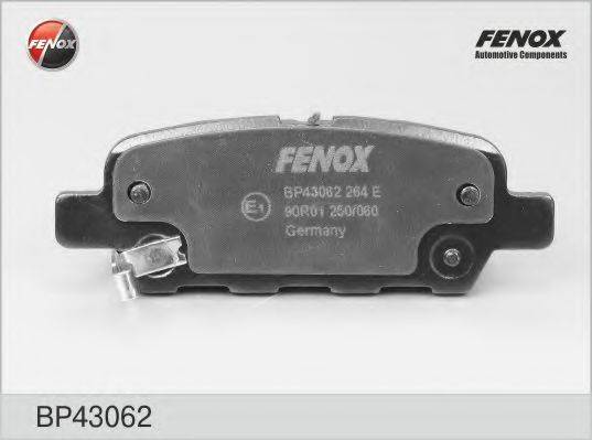 Комплект тормозных колодок, дисковый тормоз FENOX BP43062