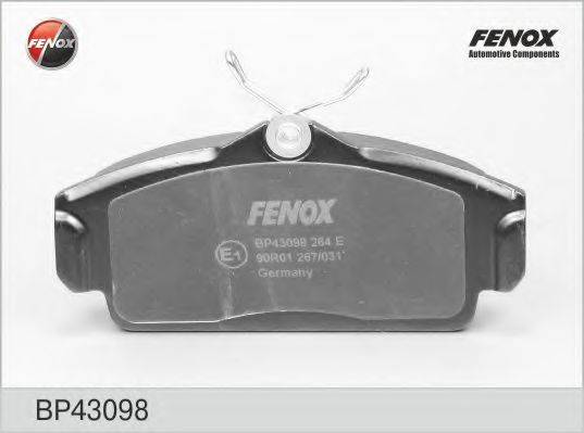 Комплект тормозных колодок, дисковый тормоз FENOX BP43098