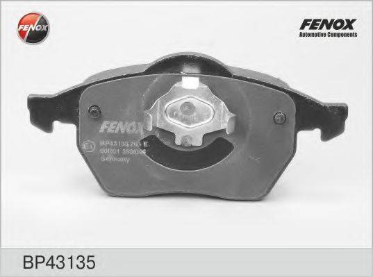 Комплект тормозных колодок, дисковый тормоз FENOX BP43135