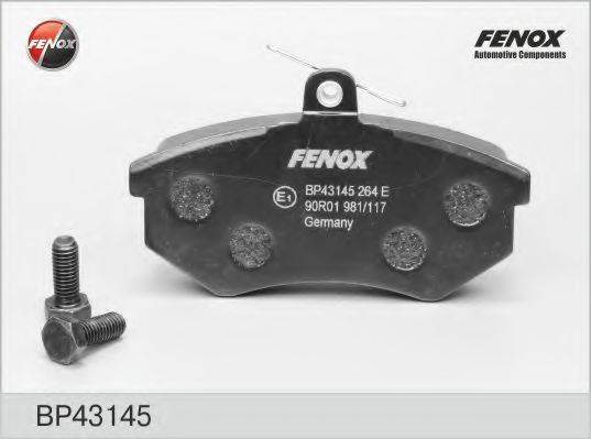 Комплект тормозных колодок, дисковый тормоз FENOX BP43145