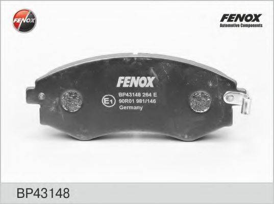 Комплект тормозных колодок, дисковый тормоз FENOX BP43148