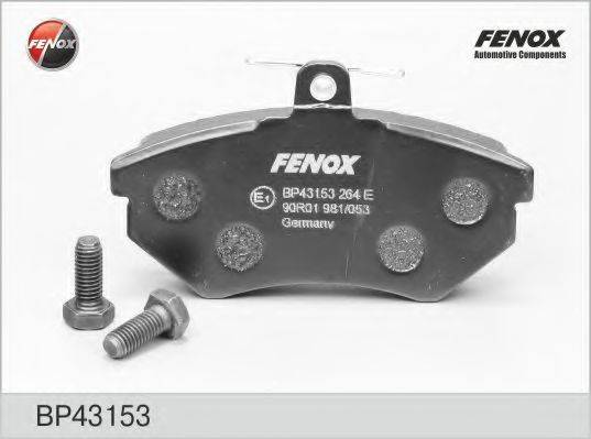 Комплект тормозных колодок, дисковый тормоз FENOX BP43153