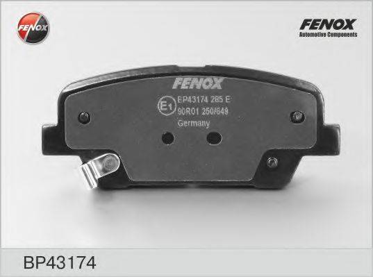 FENOX BP43174 Комплект тормозных колодок, дисковый тормоз
