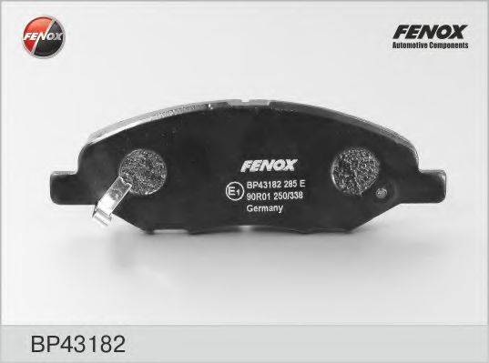 Комплект тормозных колодок, дисковый тормоз FENOX BP43182