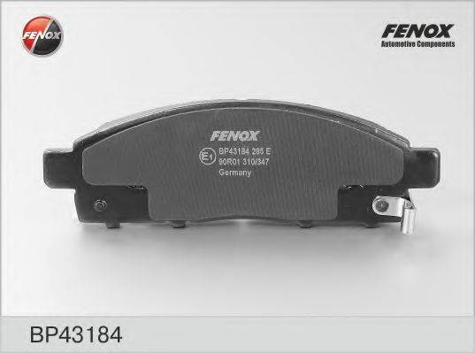 FENOX BP43184 Комплект тормозных колодок, дисковый тормоз