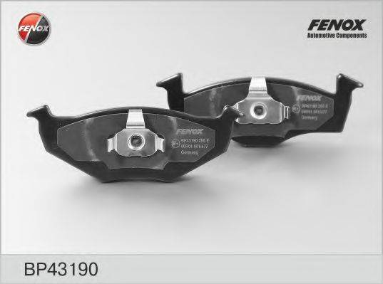 FENOX BP43190 Комплект тормозных колодок, дисковый тормоз