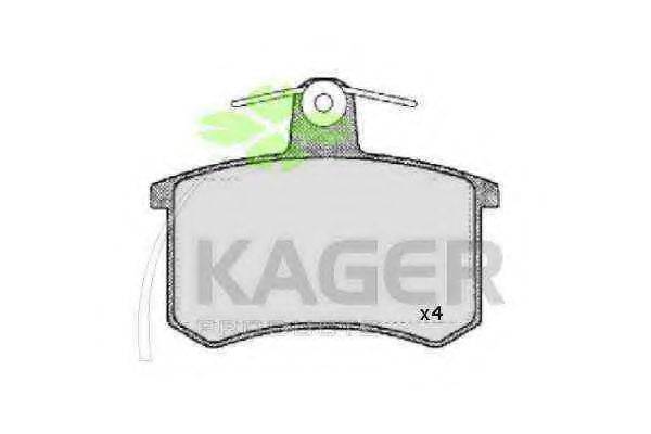 Комплект тормозных колодок, дисковый тормоз KAGER 35-0014