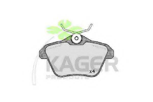 Комплект тормозных колодок, дисковый тормоз KAGER 35-0075