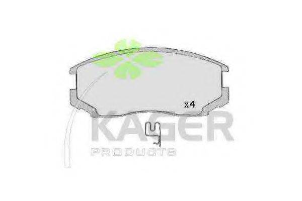 KAGER 350572 Комплект тормозных колодок, дисковый тормоз