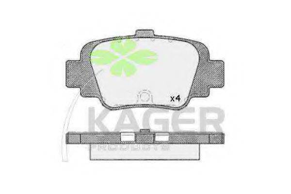 KAGER 350599 Комплект тормозных колодок, дисковый тормоз