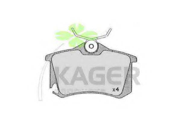 KAGER 350686 Комплект тормозных колодок, дисковый тормоз