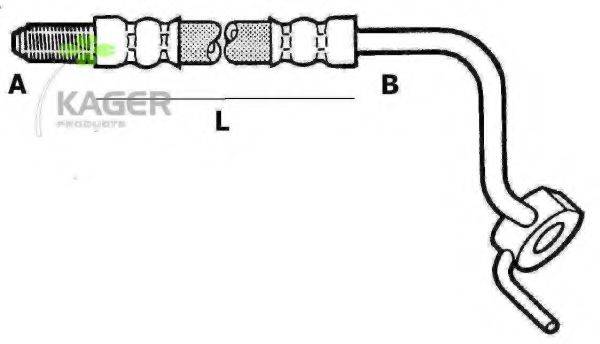 Тормозной шланг KAGER 38-1153