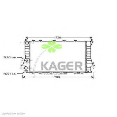 KAGER 310013 Радиатор, охлаждение двигателя