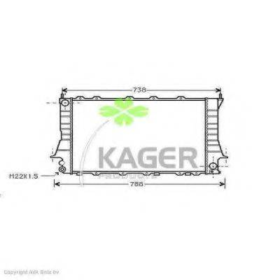 KAGER 310016 Радиатор, охлаждение двигателя