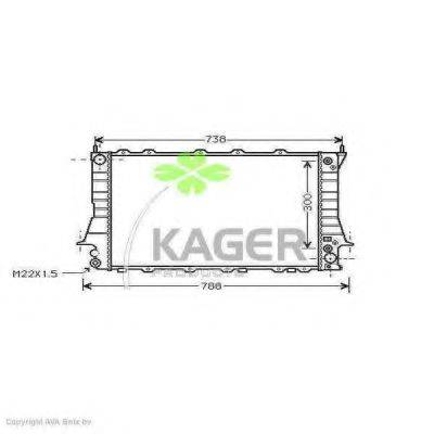 Радиатор, охлаждение двигателя KAGER 31-0017