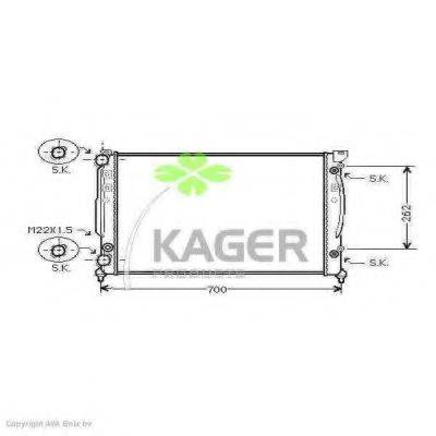 Радиатор, охлаждение двигателя KAGER 31-0027