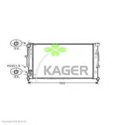 KAGER 310028 Радиатор, охлаждение двигателя