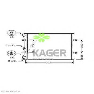 Радиатор, охлаждение двигателя KAGER 31-0033