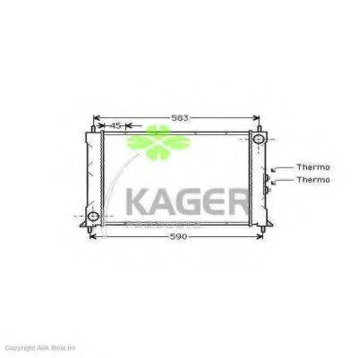 KAGER 310076 Радиатор, охлаждение двигателя