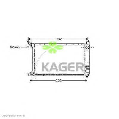 KAGER 310081 Радиатор, охлаждение двигателя
