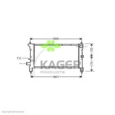 Радиатор, охлаждение двигателя KAGER 31-0083