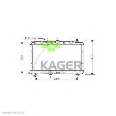 KAGER 310089 Радиатор, охлаждение двигателя