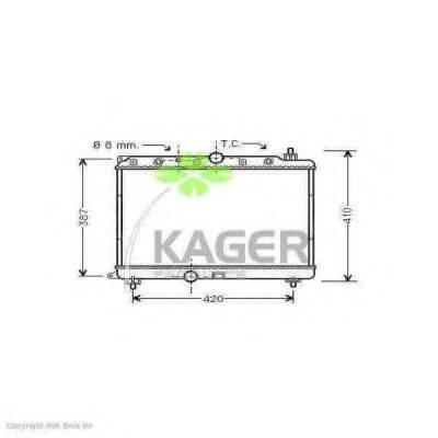 KAGER 310095 Радиатор, охлаждение двигателя