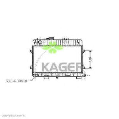 Радиатор, охлаждение двигателя KAGER 31-0102