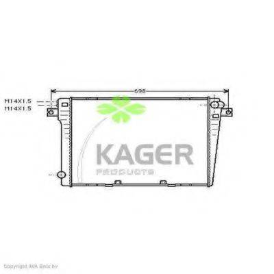 Радиатор, охлаждение двигателя KAGER 31-0105