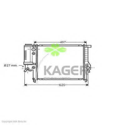 Радиатор, охлаждение двигателя KAGER 31-0125