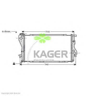Радиатор, охлаждение двигателя KAGER 31-0139