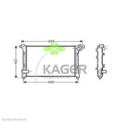 KAGER 310150 Радиатор, охлаждение двигателя